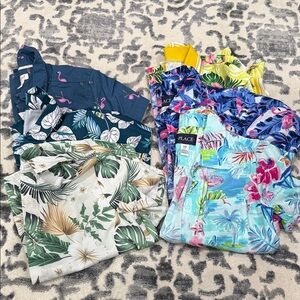 Boys Tropical Print Shirt Collection Lot of 6